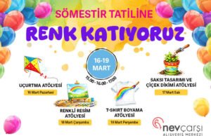 Nevçarşı AVM’de sömestir tatiline özel çocuk atölyeleri